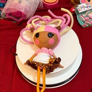 Lalaloopsy Silly Hair 13” Scoops Waffle Cone Doll Pink and Yellow Hair RRETIRED